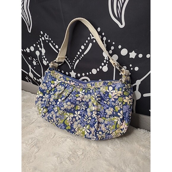 VTG Levi's Shoulder Purse Blue Floral Y2K Mini Multicolor 90s - Picture 2 of 7